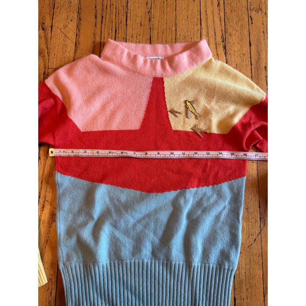 Chanel Cashmere‎ *RUNWAY* Sweater Plane Embellishment Cruise 2008 FR 40 US 8 - Picture 5 of 6